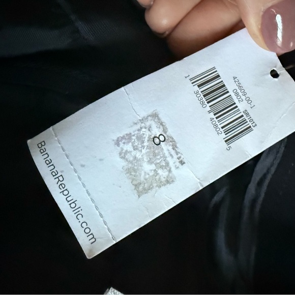 Banana Republic | Black High Rise Cropped Stretch Wide-Leg Pants | Sz 8 - Picture 8 of 10